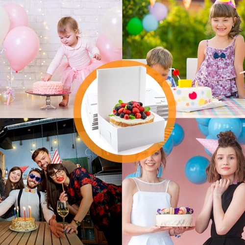 White Cake Boxes 14 x 14 x 6 Inch - Pack of 50 for Bakery & Events (Variation of THIS listing)