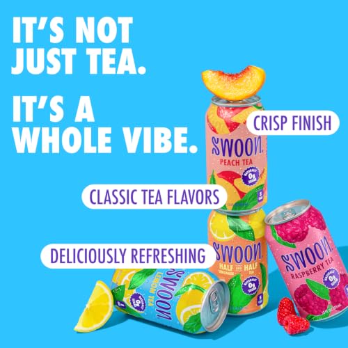 Sugar Free Iced Tea Variety Pack - Lemon, Raspberry, Peach & Half & Half Flavors, Low Carb & Keto-Friendly, 12 Fl Oz (Pack of 12)