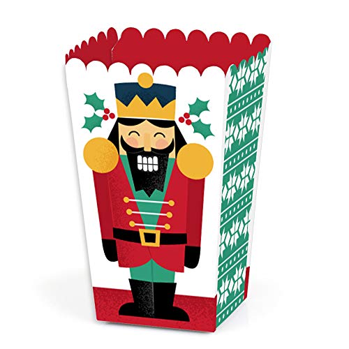 Christmas Nutcracker Popcorn Boxes – 12 Pack Holiday Favor Boxes