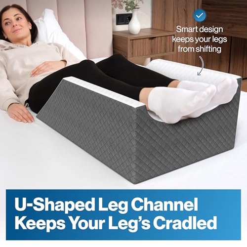 Kölbs Double Leg Elevation Pillow for Post Surgery Support with Jacquard Cover