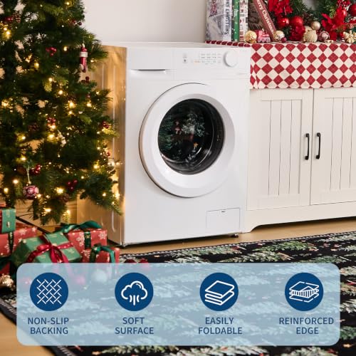 Garvee 5' x 7' Christmas Rug – Black, Washable Living Room Rug