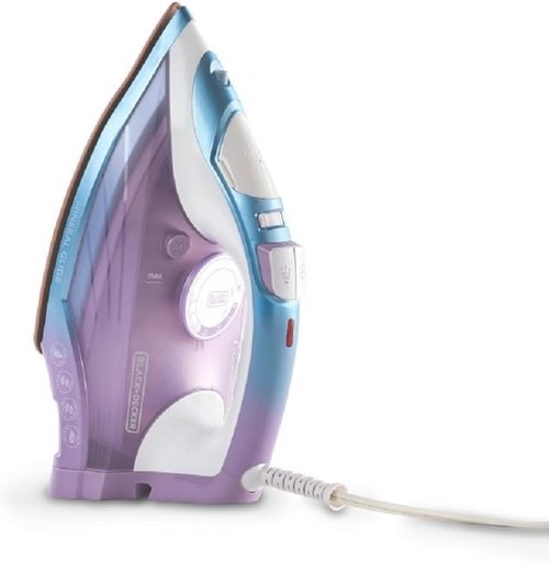 BLACK+DECKER Moonstone Iron - Ceramic Infused Soleplate & Anti-Drip Function | Auto Clean & Shut-off, 50% Smoother Glide