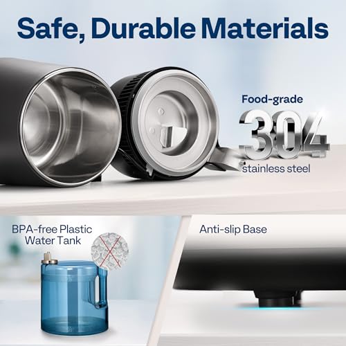 Water Distiller 4L Capacity - Countertop Water Purification Machine - Black 1.1 Gallon