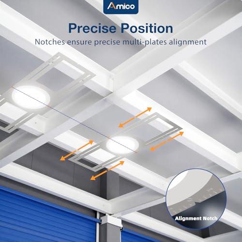 Amico 26 Inch New Construction Mounting Plate for Recessed LED Lights - Pack of 24
