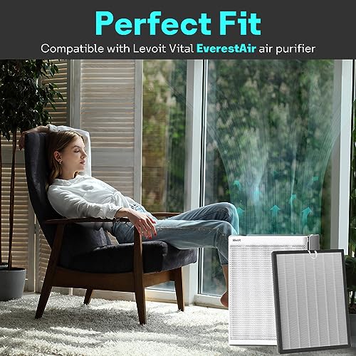 Air Purifier Replacement Filter 2 Pack for Levoit EverestAir-P - HEPA Carbon