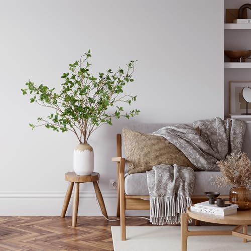 Artificial Olive Branches 6 Pack - 41.3 Inch Greenery Stems for Vases Indoor & Outdoor Decor