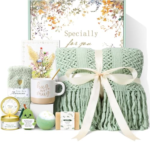 Self Care Spa Gift Basket for Women Sage Green - Relaxation & Stress Relief