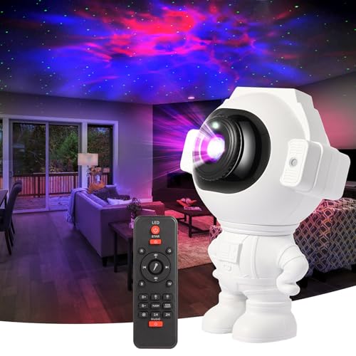 Astronaut Galaxy Projector, Star Projector, Night Light with Timer and Remote, Galaxy Light for Room Decor for Kids, Ceiling Star Lamp for Christmas & Birthdays