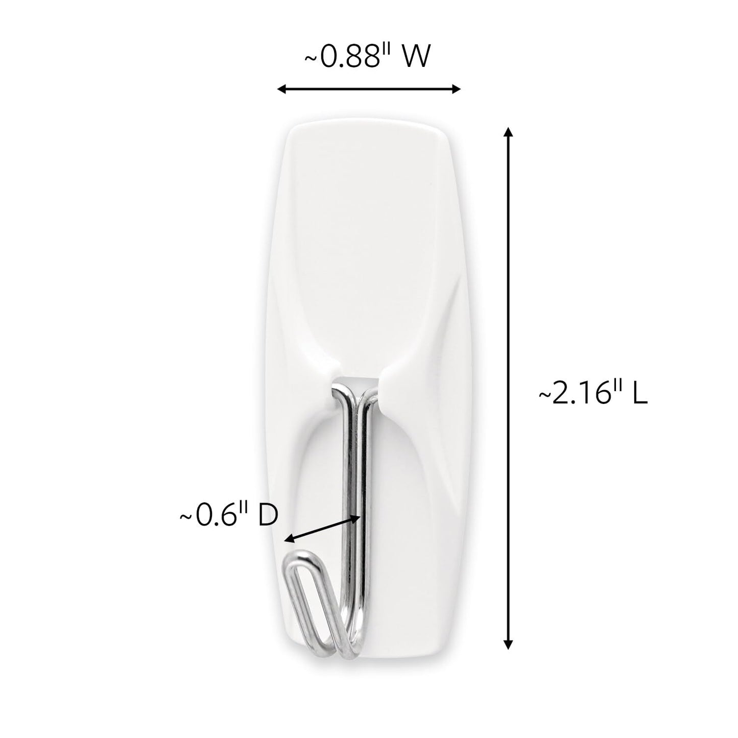 Command Medium Wire Toggle Hooks, 7 Wall Hook and 8 Strips, Damage-Free Hanging with Adhesive, No Tools for Hanging, Organization and Storage, Holds up to 2 lb