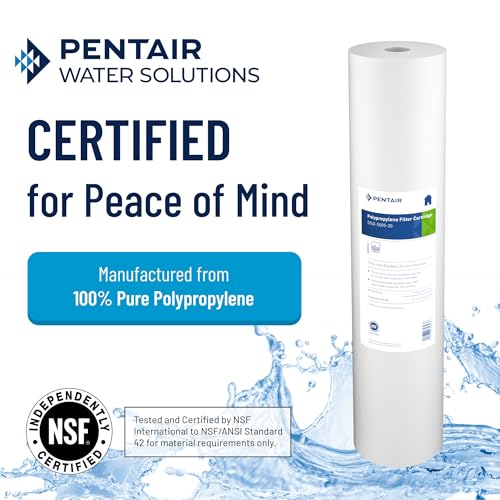 20-Inch Whole House Sediment Filter Cartridge 5 Micron Pack of 2 - Dual-Gradient Polypropylene