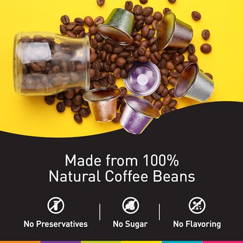Coffee Capsules Compatible with Nespresso Original Machine - 120 Pods Espresso & Flavored Roast Variety Pack