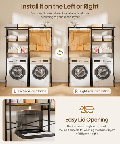 Homde Over The Washer and Dryer Storage Shelf: 5-Tier Heavy Duty