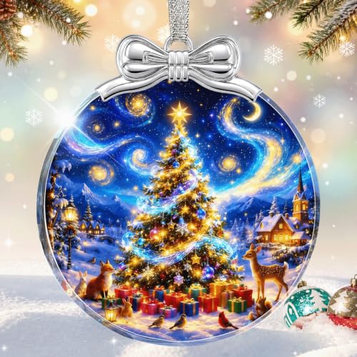 Starry Christmas Tree Ornament Glass 2026 Xmas Decorations