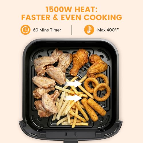Sweetcrispy Jet 4.23QT Air Fryer with Visible Window & 8 Presets