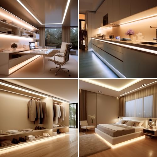 24V COB LED Strip Lights 65.6ft CRI 93, Cuttable, No Waterproof, Warm White