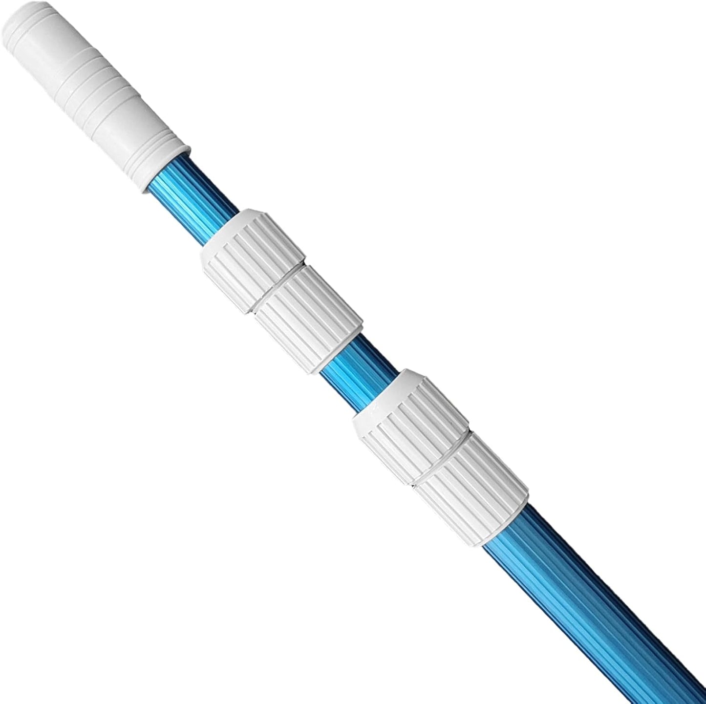 POOLWHALE 12 Feet Telescopic Swimming Pool Pole - Adjustable Aluminum Design for Skimmer Nets & Brushes