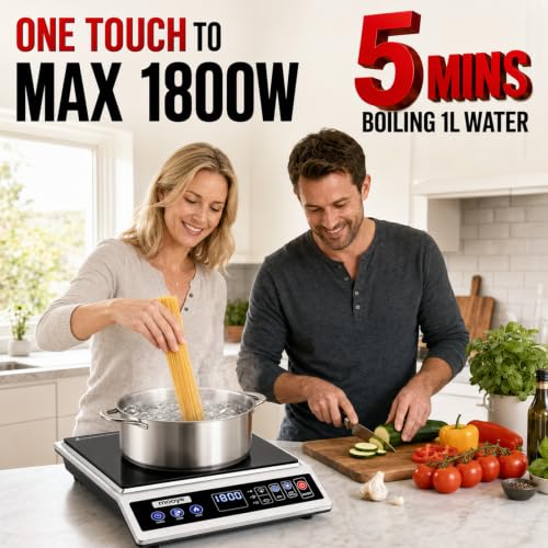 Mooye Portable Induction Cooktop Regular 1800W Touch Control Kitchen Stove