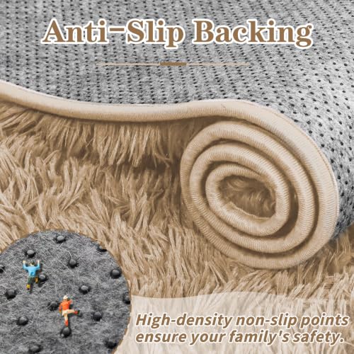 Camel 8x10 Area Rug - Soft Fluffy Washable Shag Carpet for Living Room & Bedroom - Variation of THIS listing