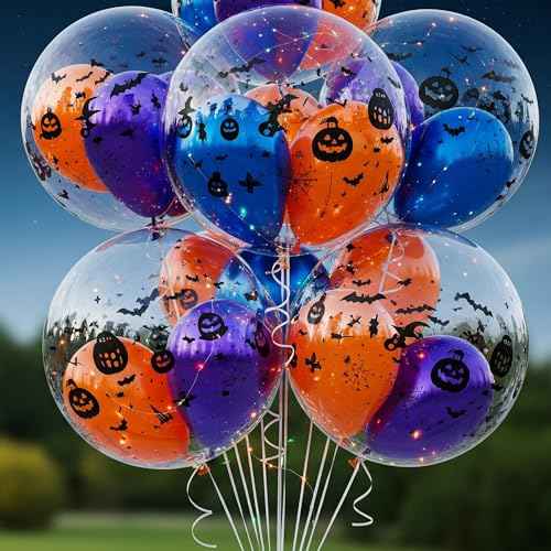 20pc Clear Bobo Balloons for Stuffing With Confetti, 20 inch Bubble Pool Ballons, Stretchable Plastic Balloons for Party, Birthday & Wedding, Boho, Under the Sea Decorations