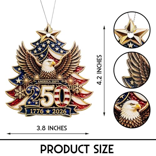 America 250 Christmas Ornaments, Decor, Ornaments