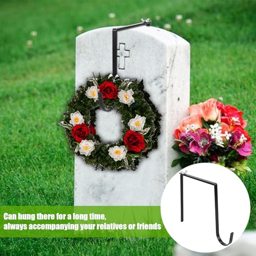 Headstone Wreath Hanger for 6-11 Inch Gravestones | Stainless Steel Cemetery Floral Stand