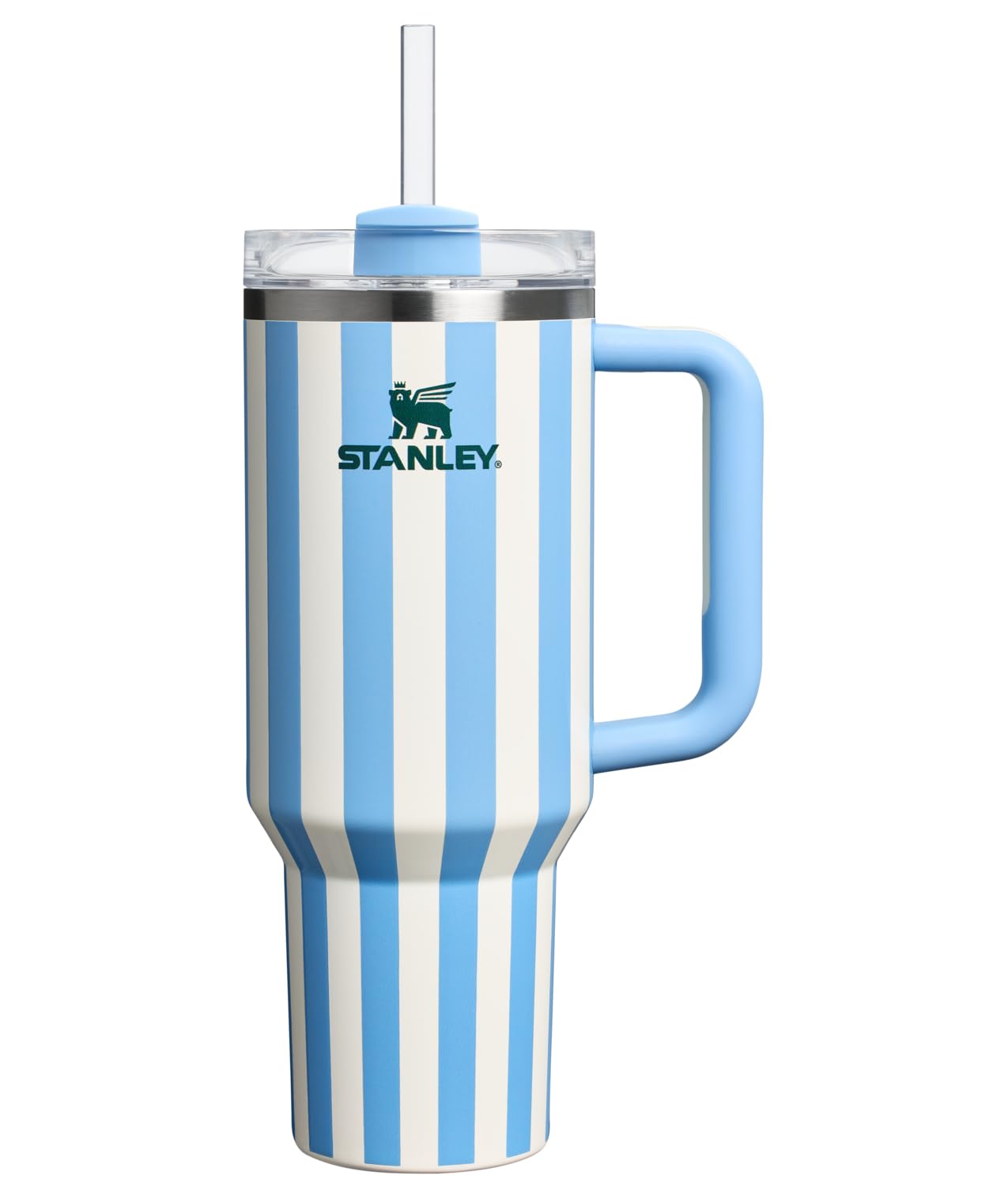 STANLEY Quencher H2.0 Tumbler with Handle and Straw 40 oz | Flowstate 3-Position Lid | Cup Holder Compatible for Travel | Insulated Stainless Steel Cup | BPA-Free | Cornflower Cabana Gloss