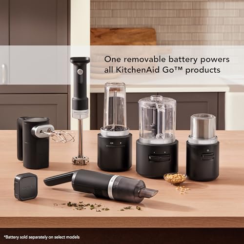 Cordless Hand Mixer with 7 Speeds - Black Matte, Battery Sold Separately