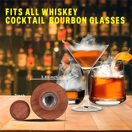 Brown Whiskey Smoker Kit with Torch - Perfect Gift for Men, Dad, Husband