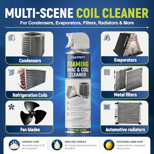 Featrity 3-Pack 19 Fl Oz Foaming AC Coil Cleaner for Condenser & Evaporator