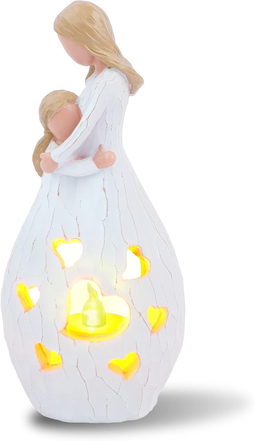Skiennix Candle Holder Statue - Flickering LED Light for Mom | Perfect Gift for Birthdays & Special Occasions