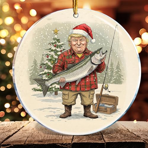 Giant Fish Fishing Trout Outdoor Camping Gift - Christmas Ornaments
