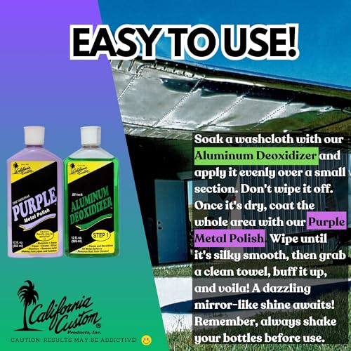 Metal Polish & Aluminum Deoxidizer Kit - Safe for Cars, Boats & Jewelry