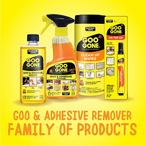 Goo Gone Spray Adhesive Remover Gel 12 Fl Oz Pack of 6 - Removes Glue Stickers Tape Residue Grease Wax