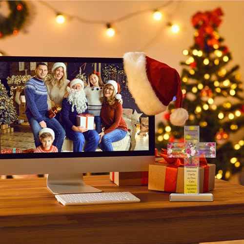 Shellwei Christmas Spanish Christian Acrylic Gift Religious Cross Inspirational Gift Spanish Cross Shape Acrylic Prayer Bible Verse Desk Decor for Women Mom Xmas Mother's Day Birthday(Cute)