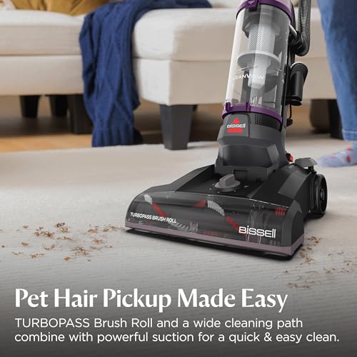 Bissell CleanView Full Size Upright Vacuum - Powerful Carpet & Floor Cleaner with TurboBrush & Scatter Free Technology - Variation: CleanView
