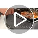 Large 4.5L Deep Fryer with Basket, Adjustable Temp & Timer, Removable Oil Container