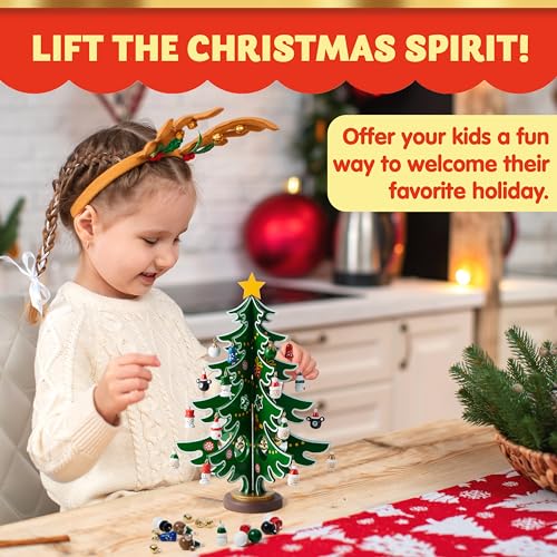 Joyin 24‑Day Christmas Advent Calendar with 24 Tree Ornaments for Kids & Classroom