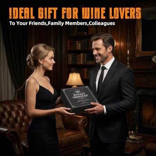 Deep Smoke Whiskey Smoker Kit with Torch & 6 Flavors - Birthday Gift for Men