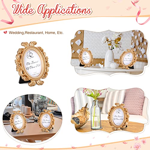 Vicenpal 30 Pcs Gold Mini Vintage Picture Frames Bulk 3.2 x 4 Inch - Baroque Style Small Photo Frames