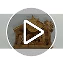 Bethlehem Gifts TM 6" Carved Bethlehem Olive Wood Nativity Set with Music Stable & Glued Figurines - Christmas Scene