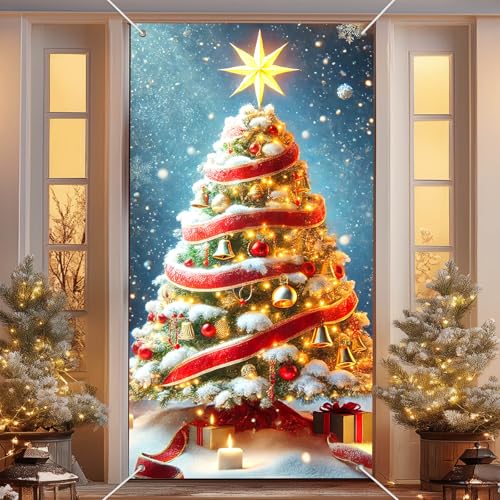 IVN Star Tree Christmas Door Banner 71 x 35 in — Star Tree variation