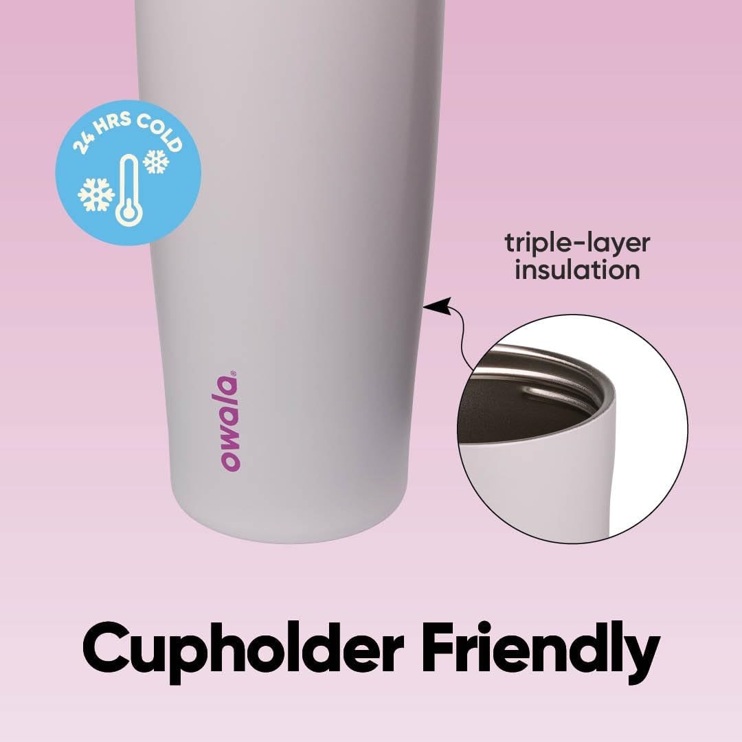 Owala FreeSip Sway 30oz Insulated Stainless Steel Water Bottle - Two-Way Spout & Built-In Straw, BPA Free