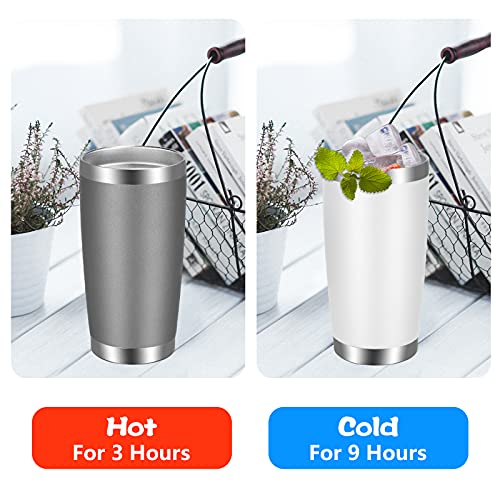 20oz Stainless Steel Travel Tumbler Set - Pack of 12 with Lid & Straw - Powder Coated