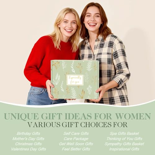 Wasocol Sage Green Self Care Gift Basket for Women - Relaxing Spa & Wellness Gifts