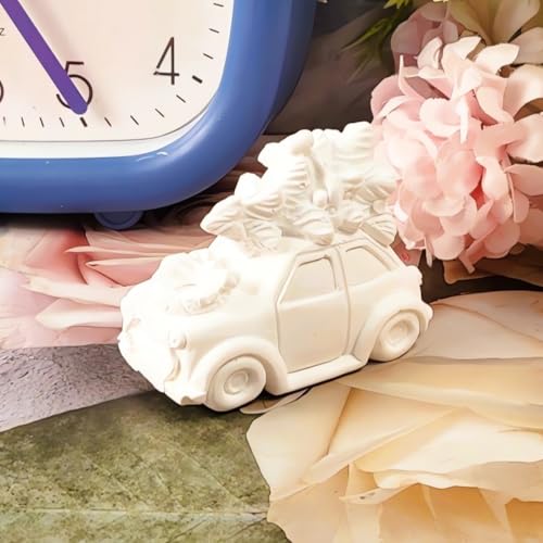 XMOX Car & Tree Silicone Mold for Candle, Soap & Resin Craft, Xmas Decor