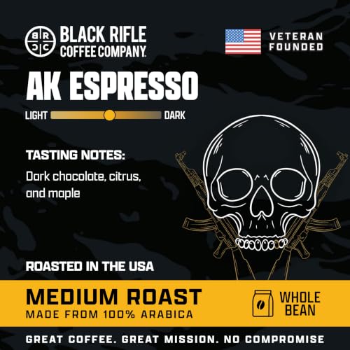 Black Rifle Coffee AK-Espresso Blend 5 lb Whole Bean Medium Roast - Pack of 1