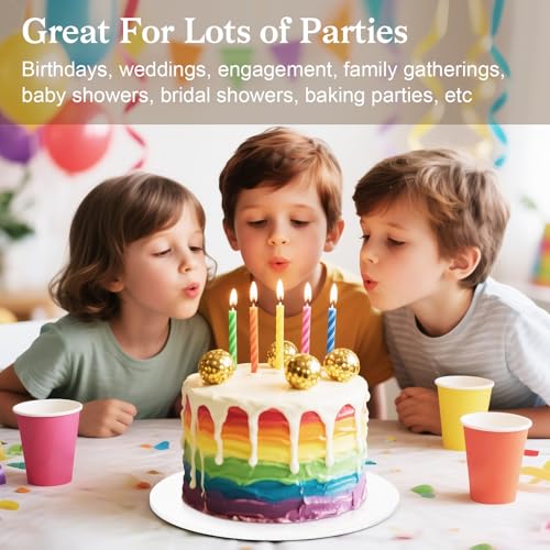 Essenya 10 Inch Cake Boards 12 Pack - Food Grade White Cake Drums for Wedding & Party
