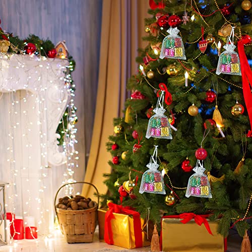 HRX Package 100pcs Snowflake Organza Gift Bags Christmas 3x4 inch,