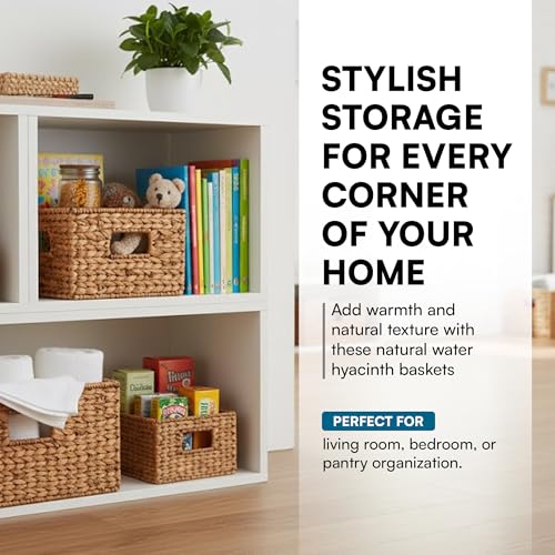 Honey-Can-Do Woven Water Hyacinth Wicker Storage Baskets, Nesting Set
