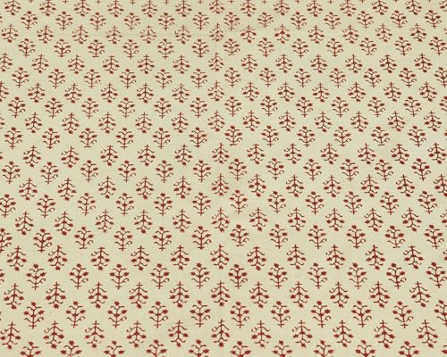 60x90 Inches Rectangle Hand Block Printed Cotton Tablecloth, Red